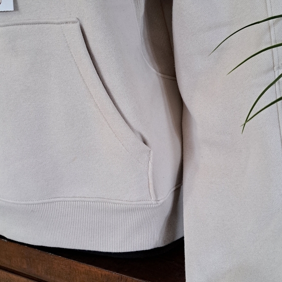 Lole Haf Zip Pullover Sweatshirt Women's XS Beige Cozy Neutral Hooded Top NWT - Picture 9 of 14